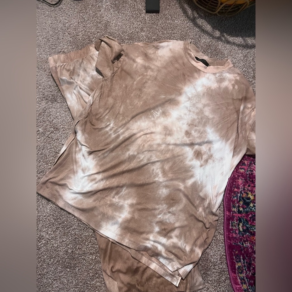 Dressed in Lala ribbed play suit tie dye XXL